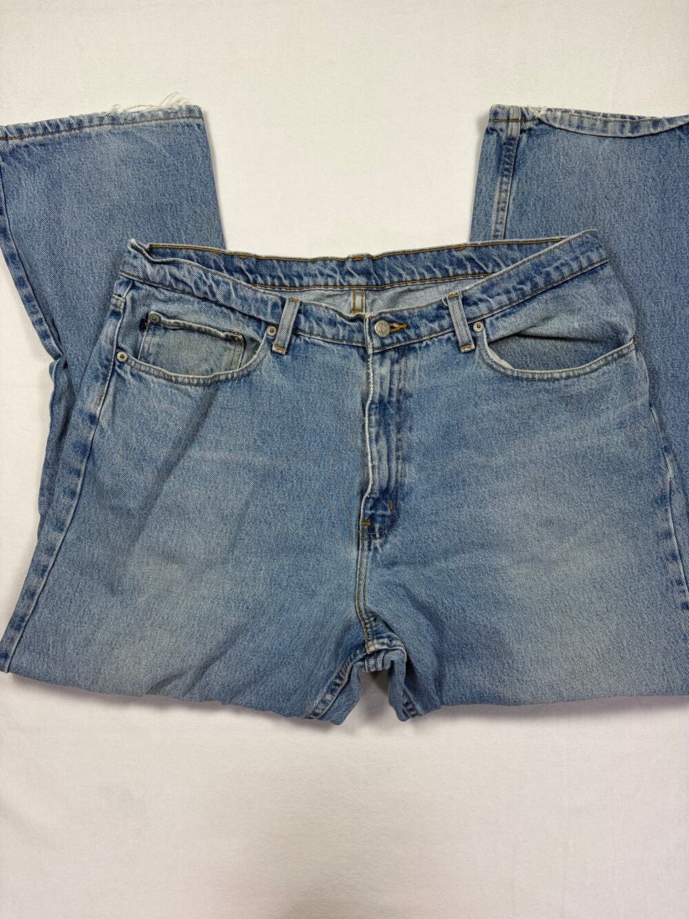 Vintage Polo Jeans Co Ralph Lauren 40x30 Relaxed Fit Light Wash Blue Jeans Men